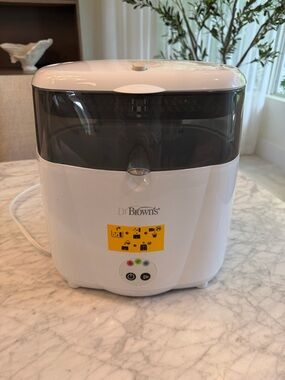 Dr. Brown's White & Smoke Electric Baby Bottle Sterilizer